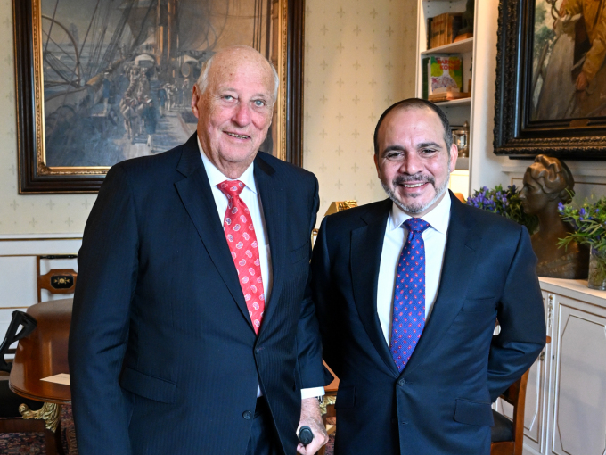 King Harald granted Prince Ali bin Al Hussein an audience at the Royal Palace earlier today. Photo: Sven Gjeruldsen, The Royal Court